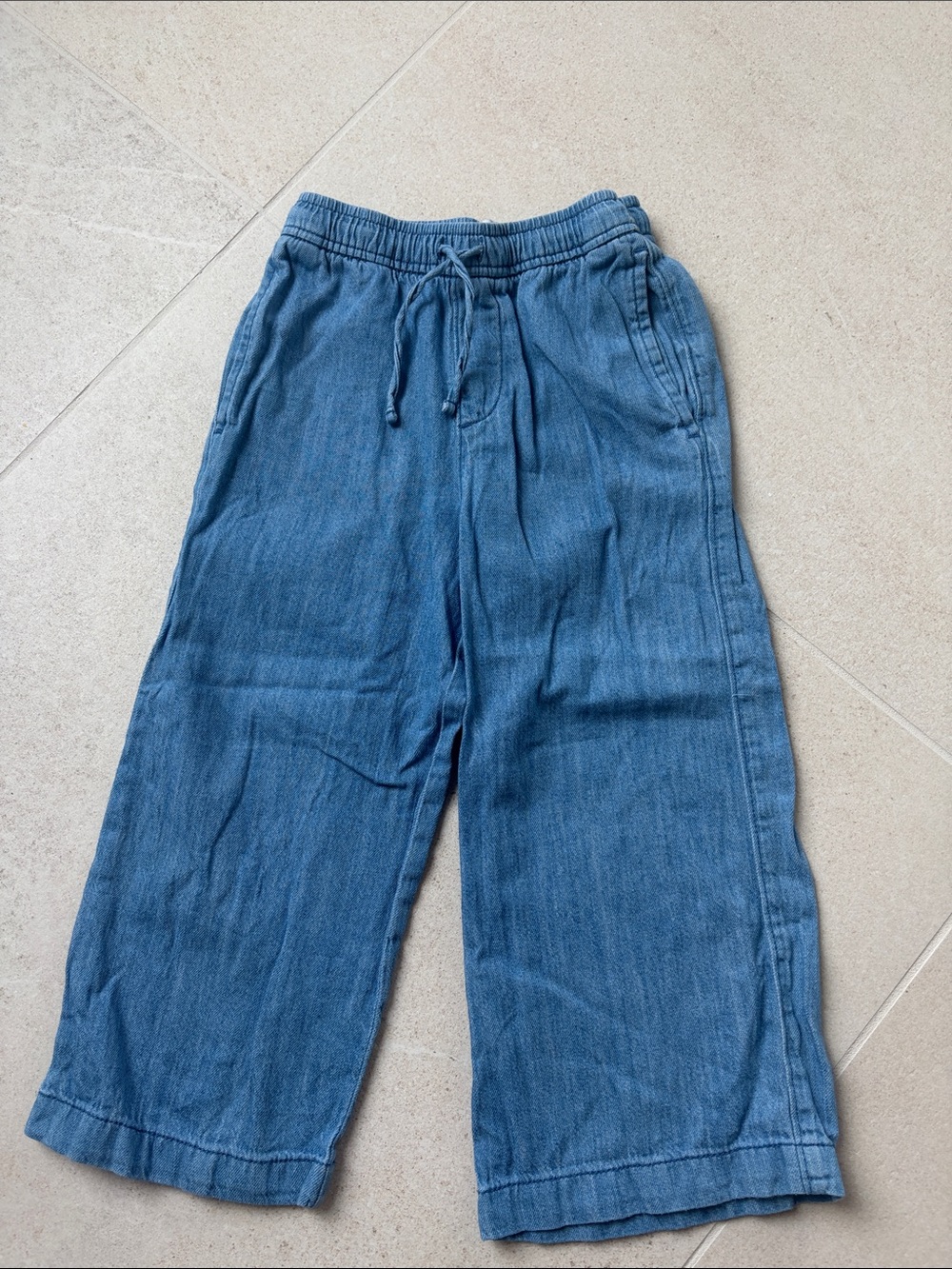 Old Navy Kids Denim-Look Wide Leg Pants in Blue